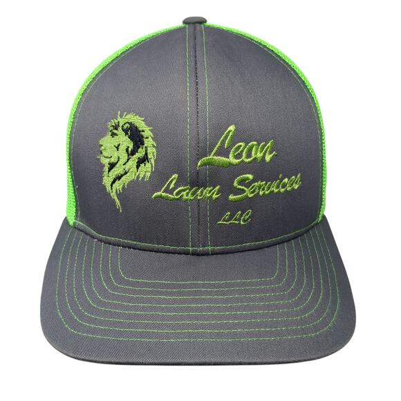 Leon's Lawn Services LLC Snapback Trucker Hat Multi One Size Mesh Back - Picture 1 of 10